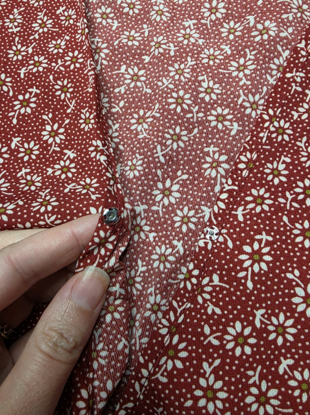 Midi Wrap Dress in Burgundy Floral - Picture 5 of 9